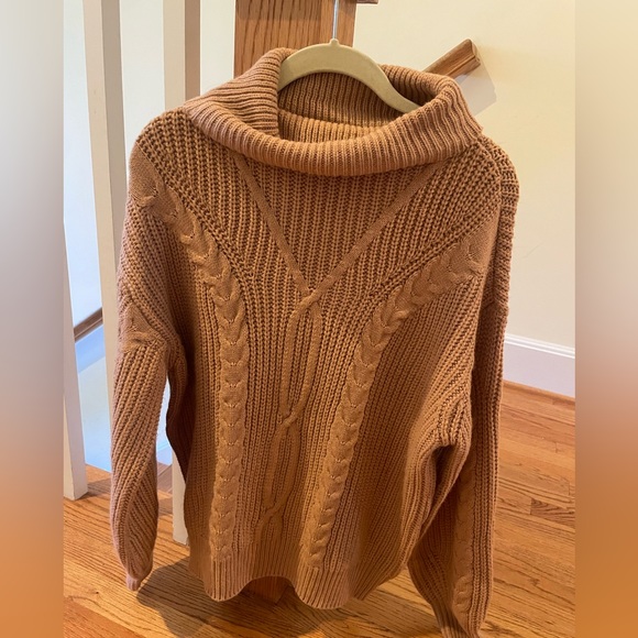ZESICA Chunky Knit Sweater Pullover in Light Brown - Picture 3 of 6